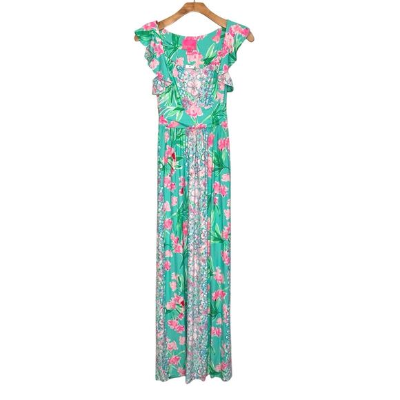 NWT Lilly Pulitzer Cristal Maxi Dress Isn't She lovely size XS - Picture 3 of 9